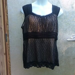 Black Lace Babydoll Top